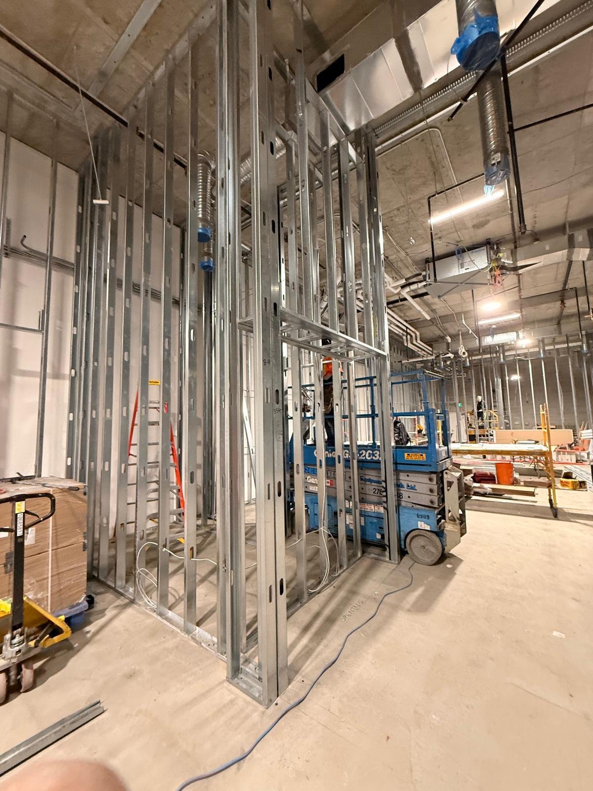 Commercial steel framing large project