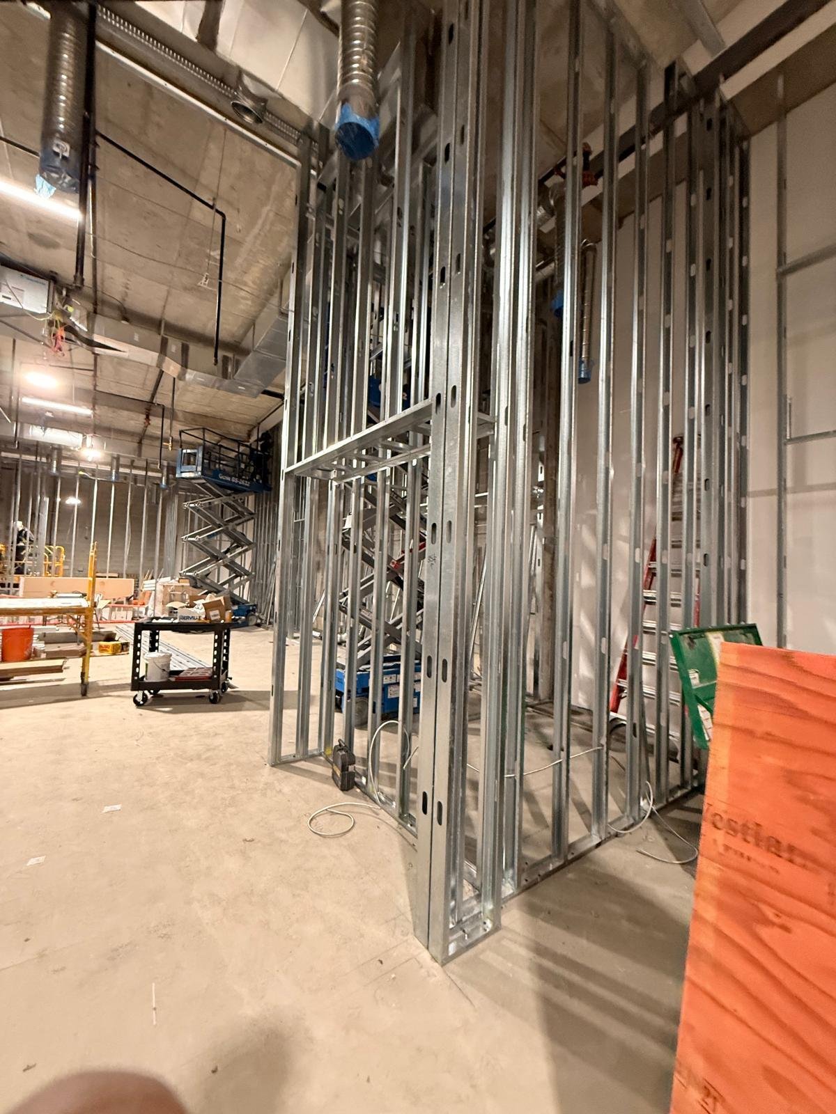 Steel framing partition walls