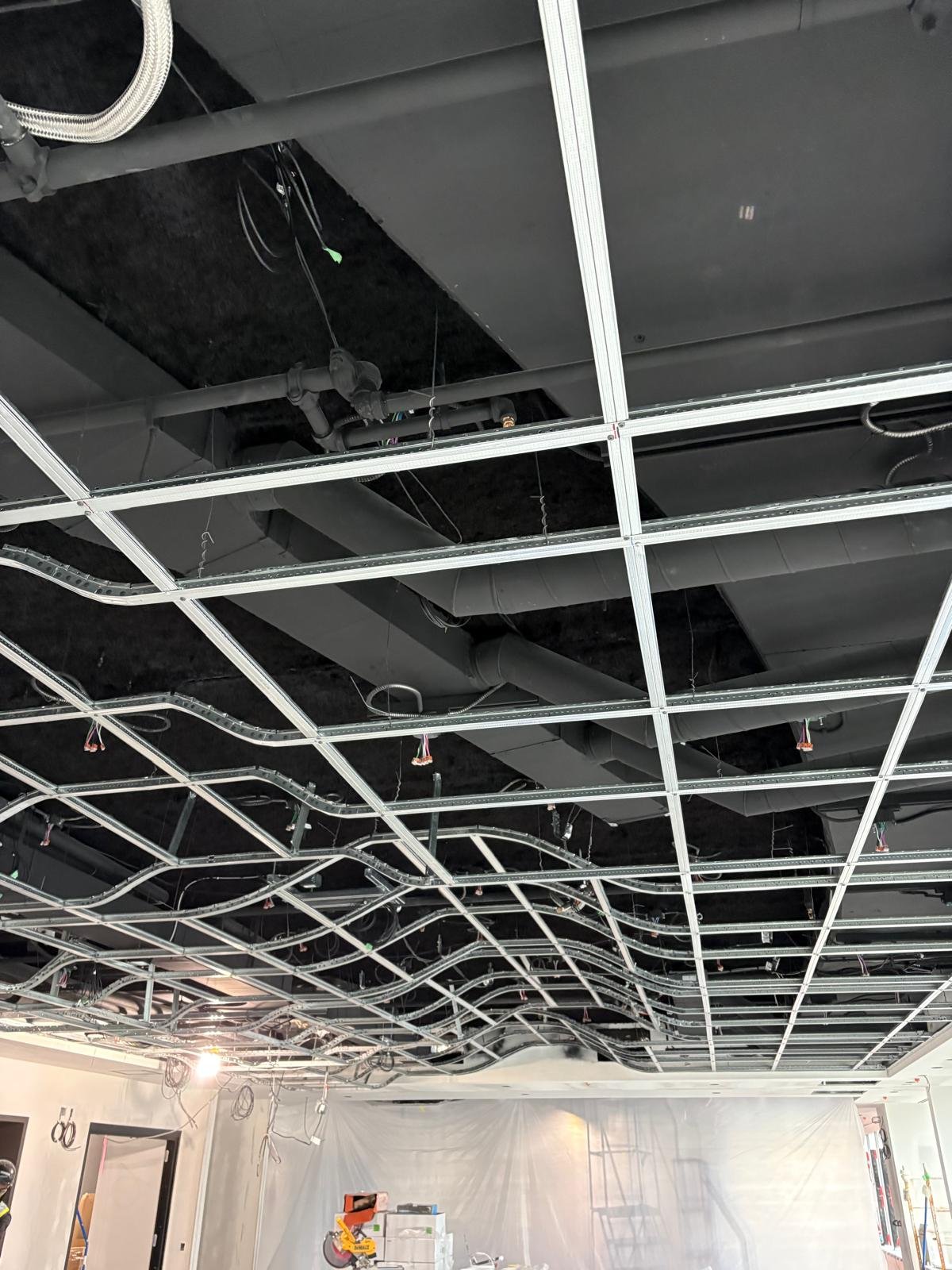 Open grid ceiling framing