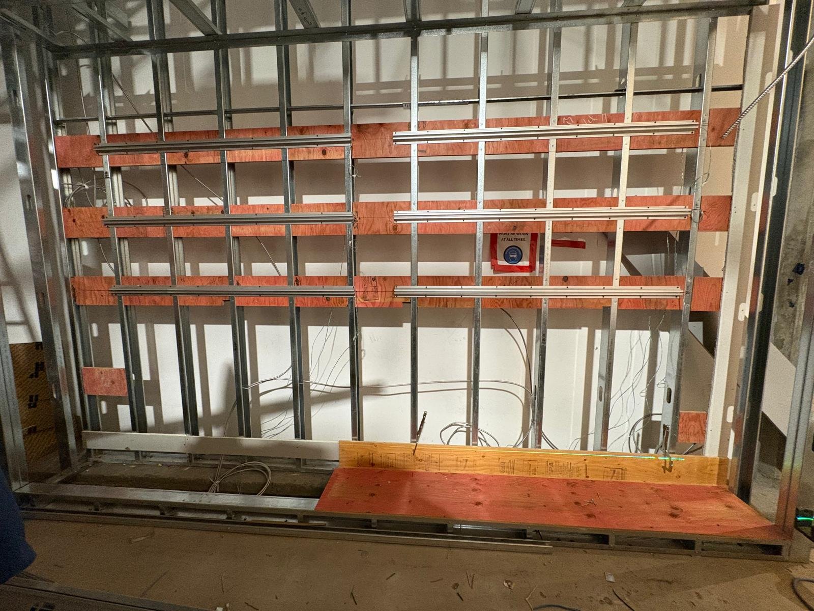 Steel stud wall framing window